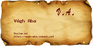 Végh Aba névjegykártya